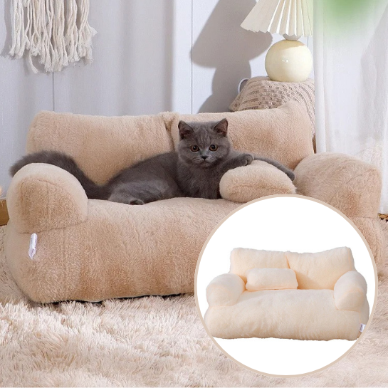 Canapé pour chat CushySofa™ -variant blanc crème