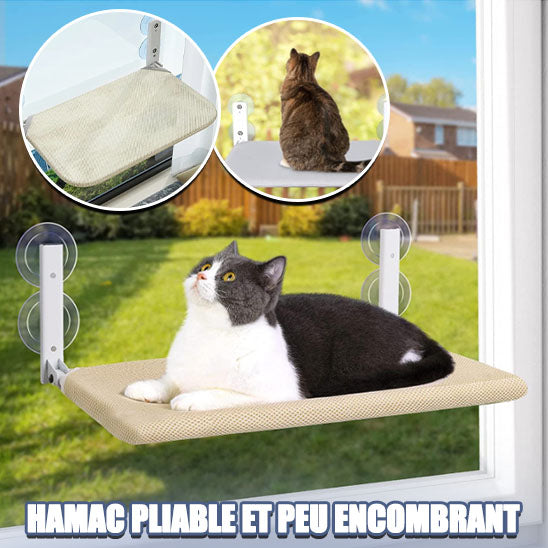 Hamac de fenêtre pour chat WindowSeat™ pliable et peu encombrant