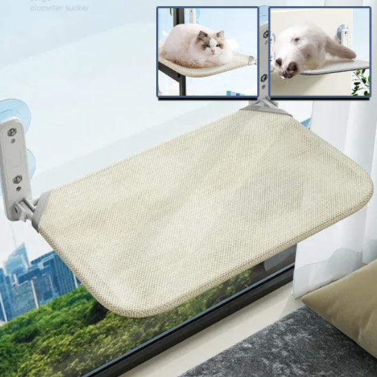 Hamac de fenêtre pour chat WindowSeat™ avec tissu respirant