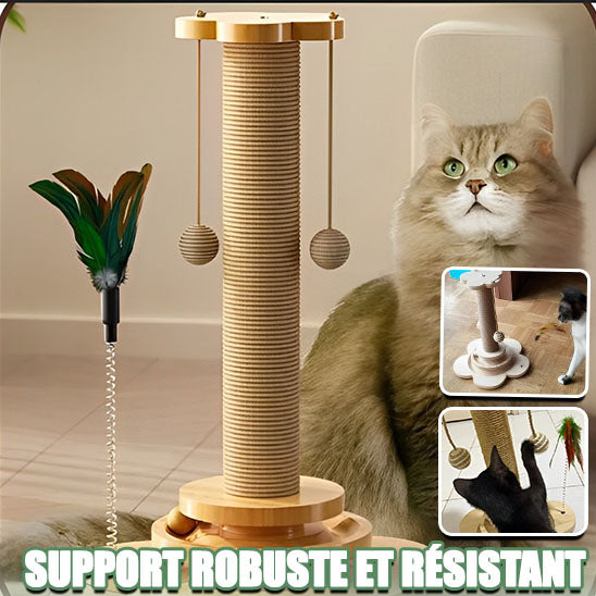 Jouet pour chat à gratter ScratchingPole™ au support robuste et résistant