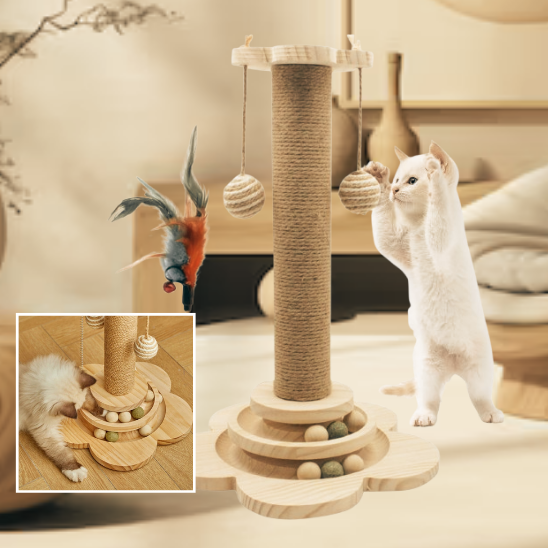 Jouet pour chat à gratter ScratchingPole™ stimulation sensorielle