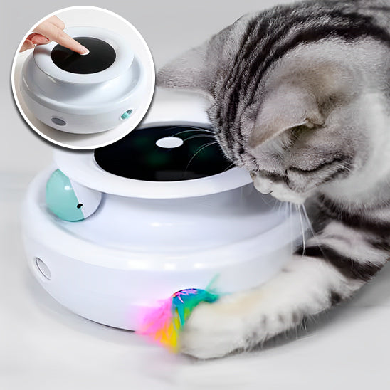 Jouet pour chat rotatif FeatherandBall™ ludique et divertissant pour le chat