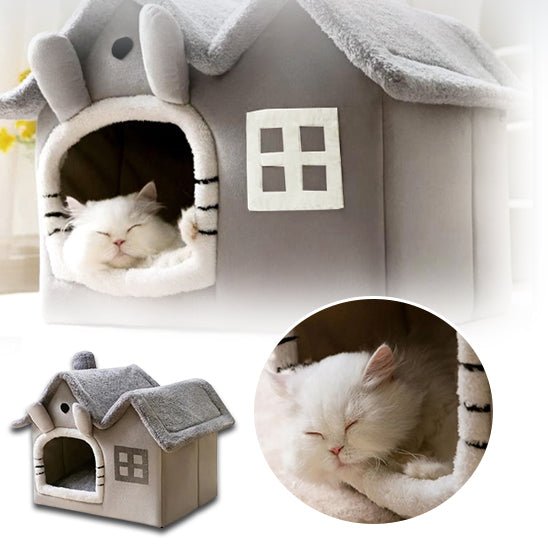 Niche pour chat | CosyHome™ - semi-ouverte