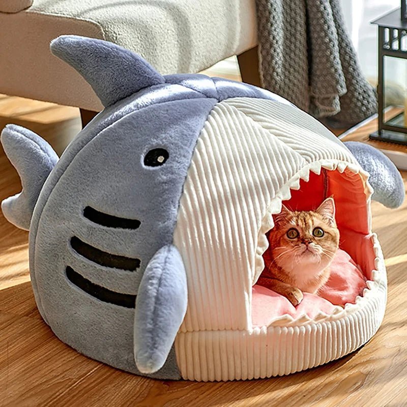 Niche pour chat | Cosyshark™ - requin couleur bleu